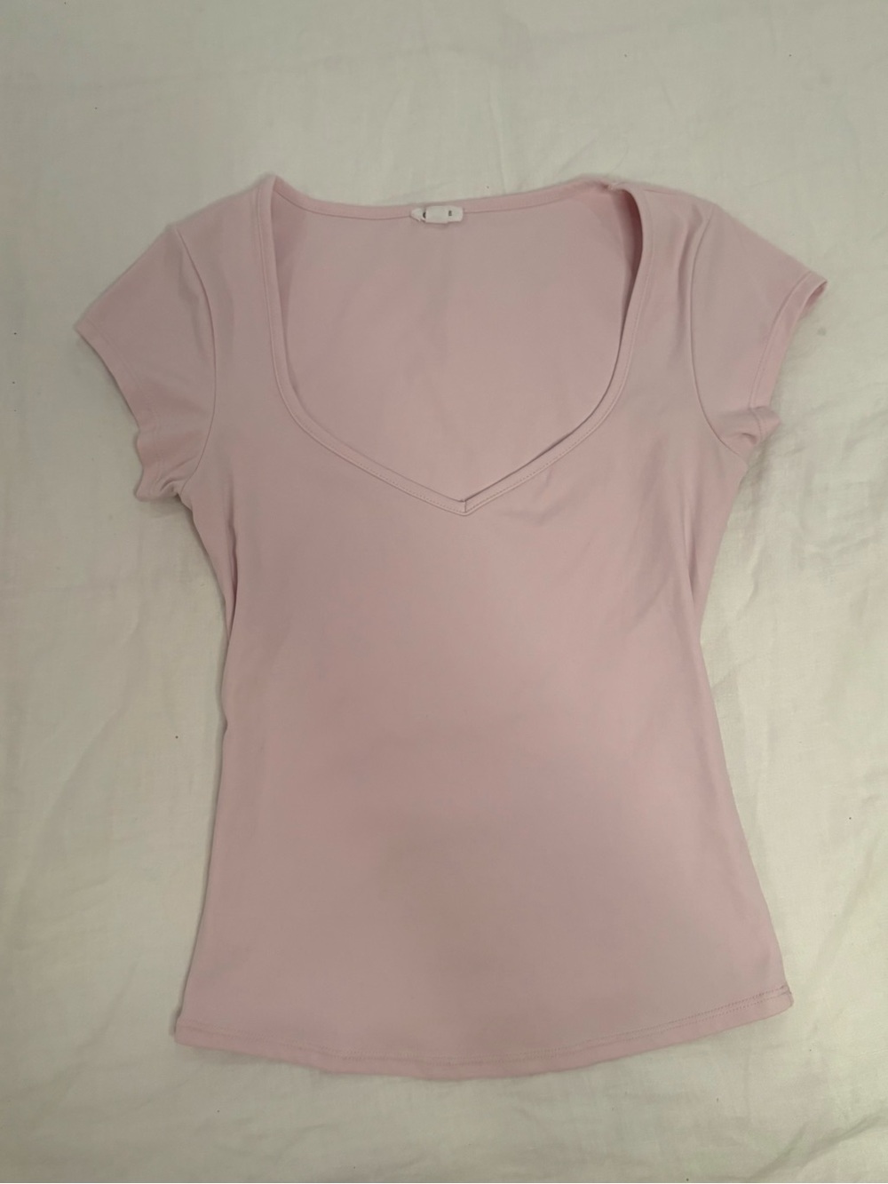 Garage Light Pink Short Sleeve V-Neck Tee